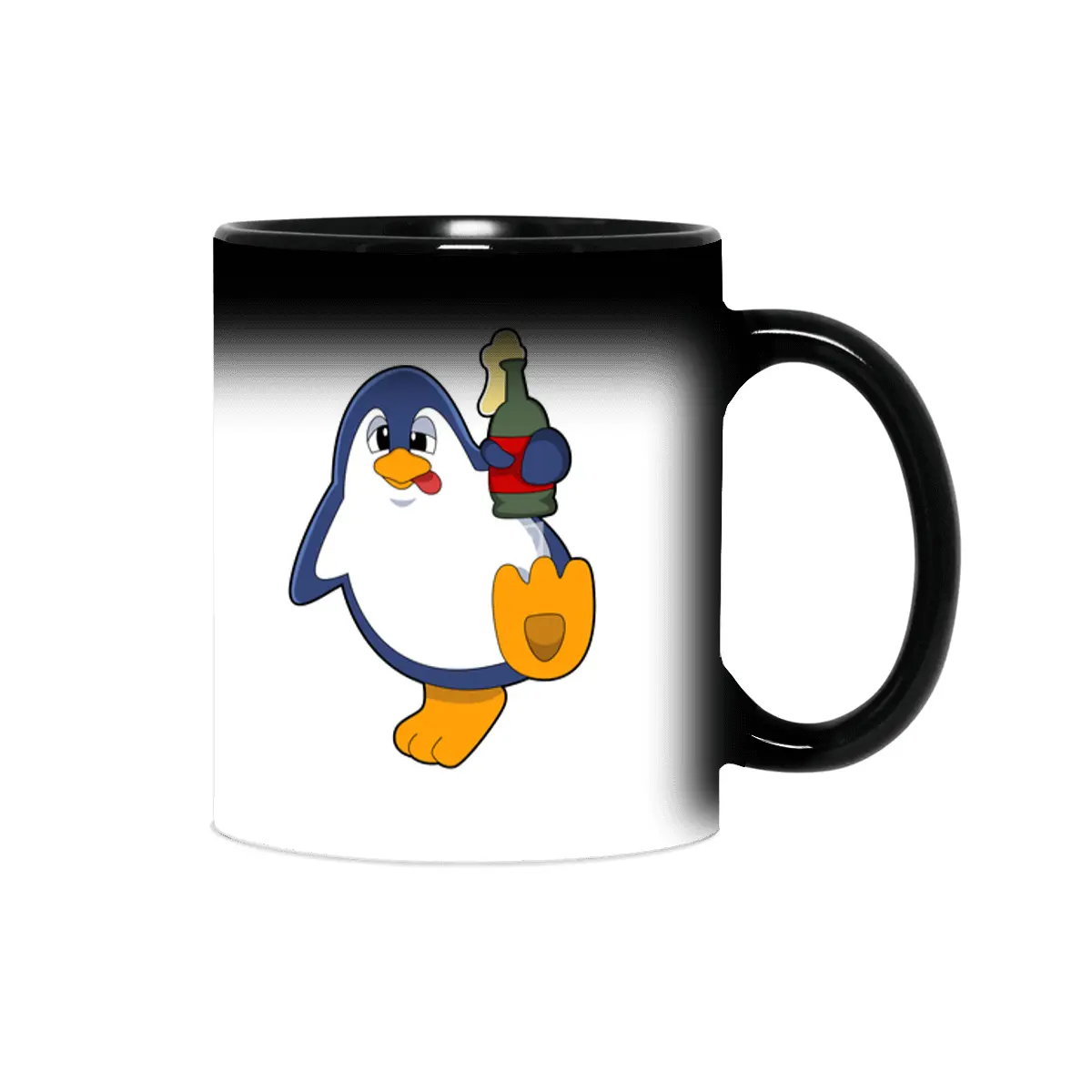 Penguin with Bottle of Beer Sihirli Kupa