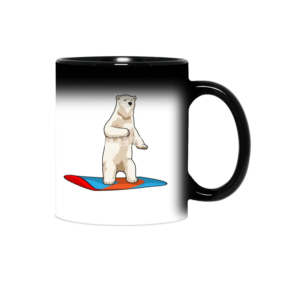 Polar bear as Snowboarder with Snowboard Sihirli Kupa