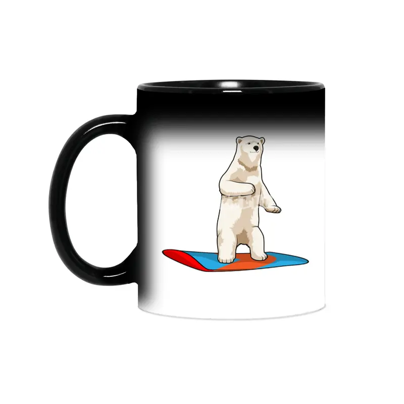 Polar bear as Snowboarder with Snowboard Sihirli Kupa