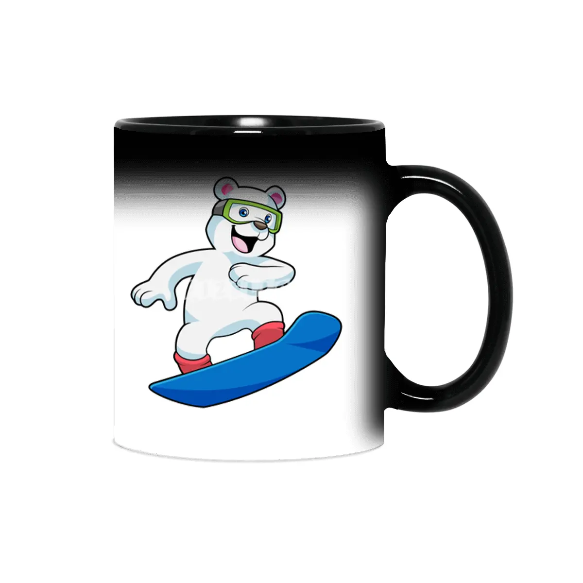 Polar bear as Snowboarder with Snowboard Sihirli Kupa