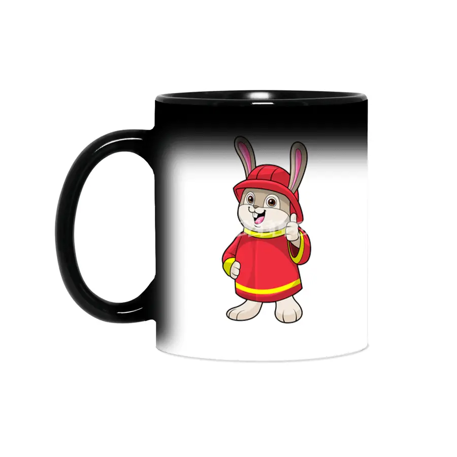 Rabbit as Firefighter with Helmet Sihirli Kupa