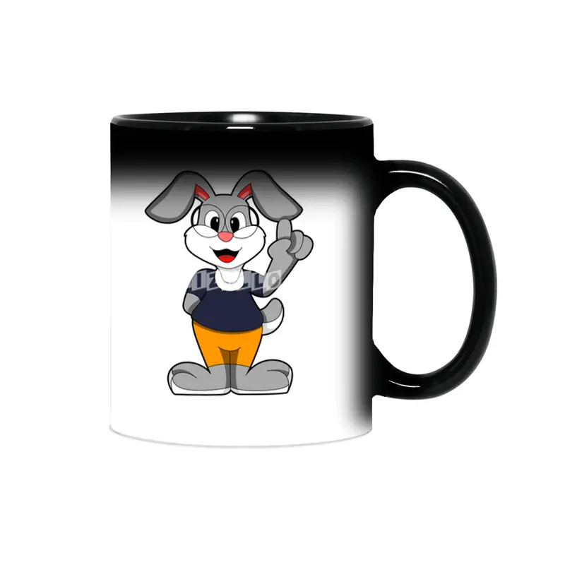 Rabbit as Nerd with Glasses Sihirli Kupa