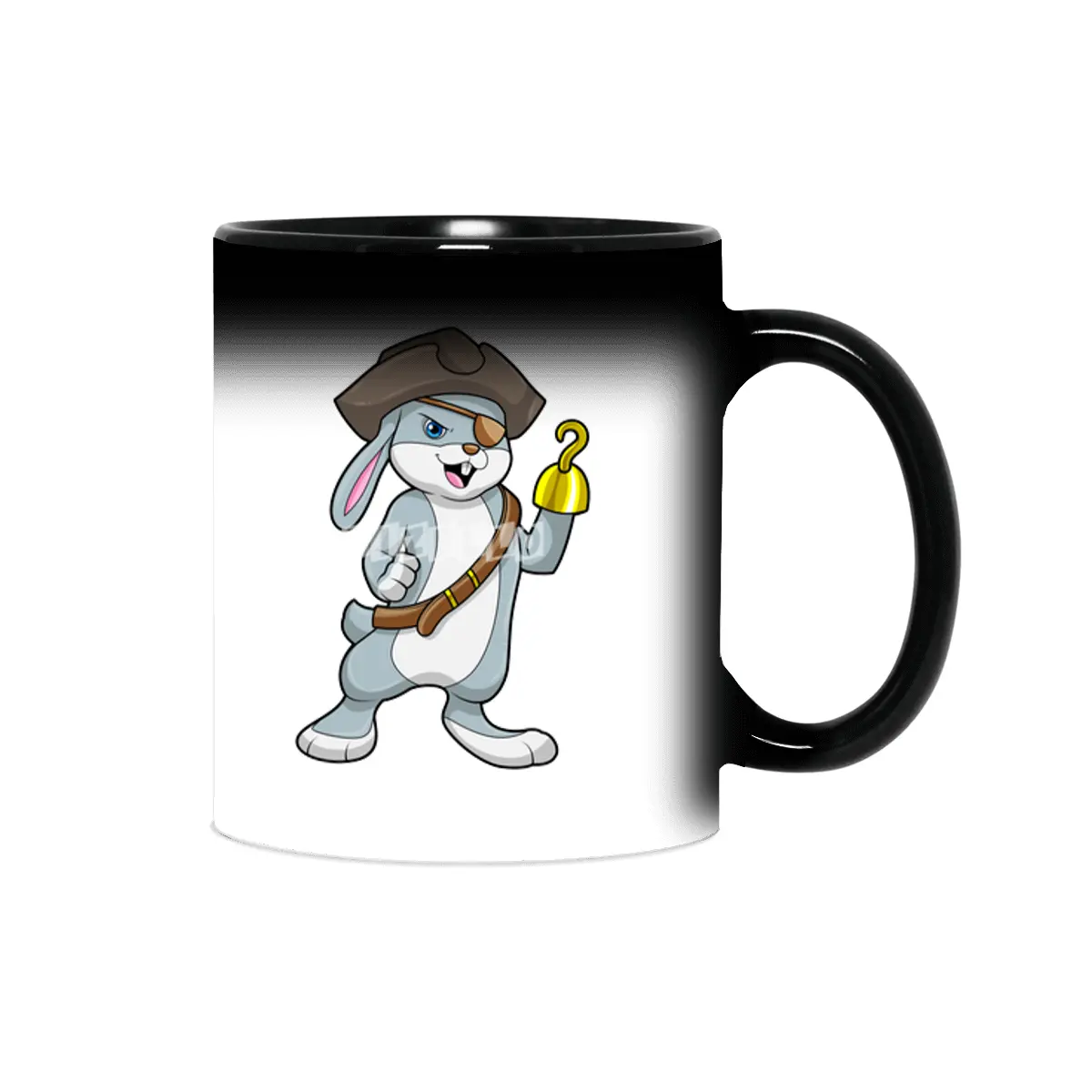 Rabbit as Pirate with Hook hand & Pirate hat Sihirli Kupa