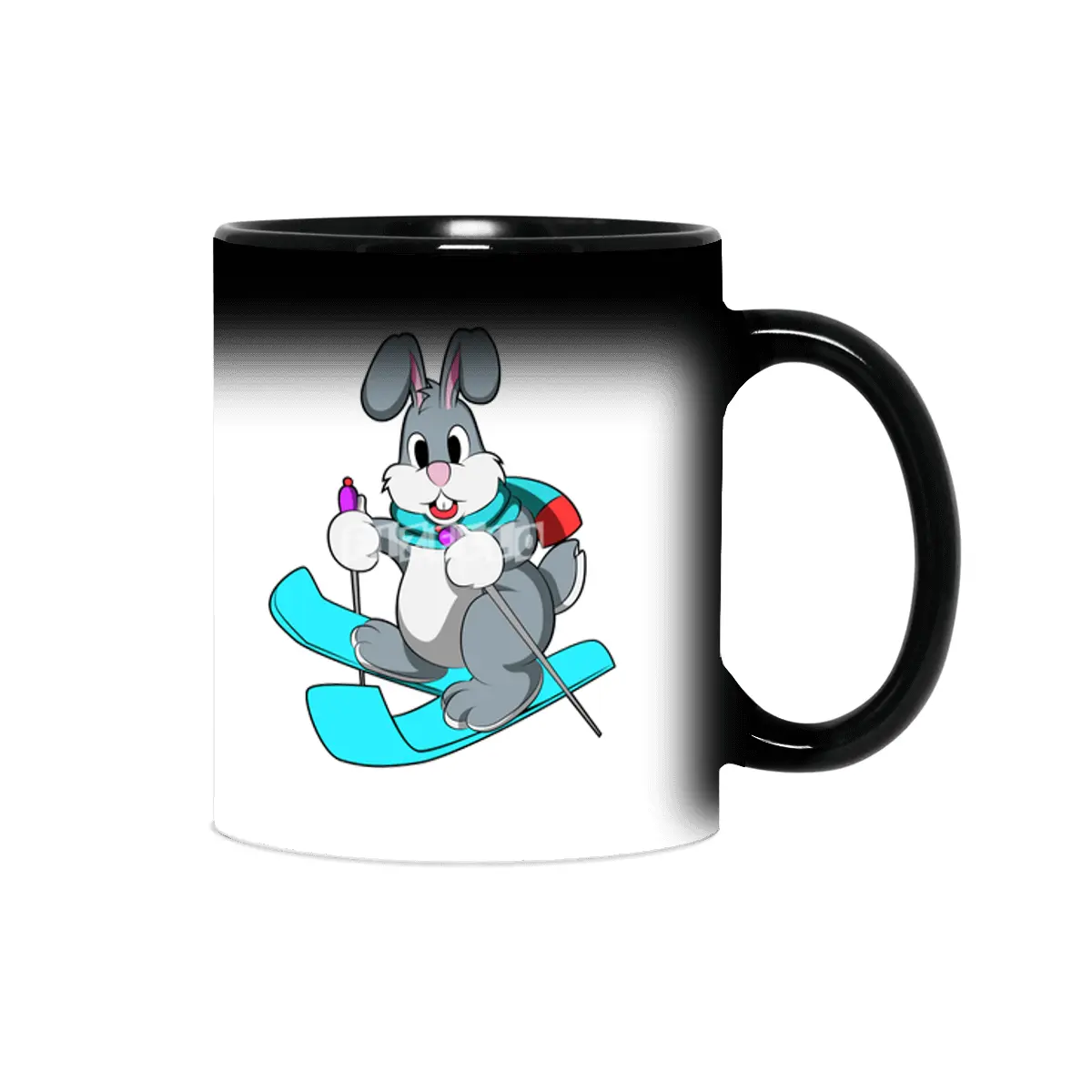 Rabbit as Skier with Skis Sihirli Kupa