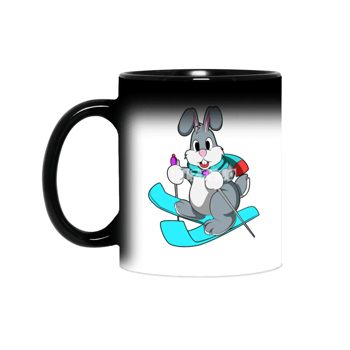 Rabbit as Skier with Skis Sihirli Kupa