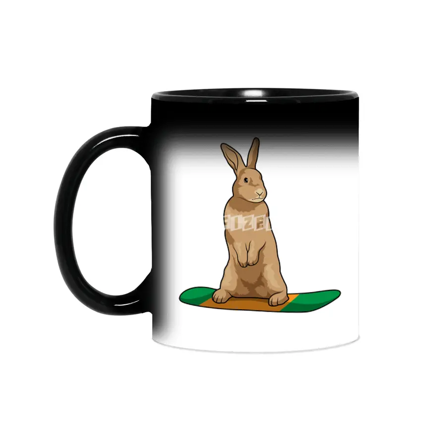 Rabbit as Snowboarder with Snowboard Sihirli Kupa