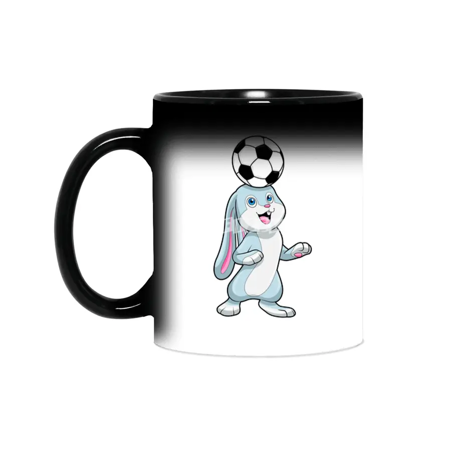 Rabbit as Soccer player with Soccer ball Sihirli Kupa