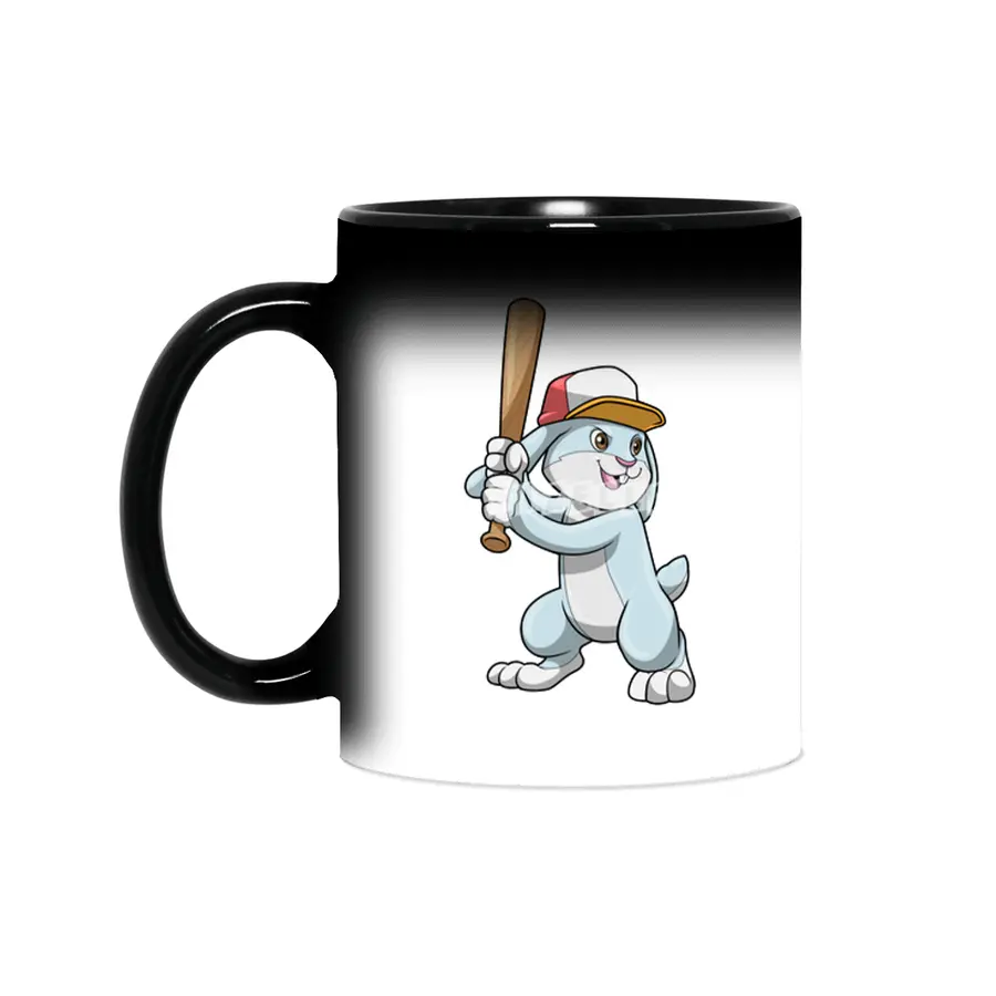 Rabbit at Baseball with Baseball bat Sihirli Kupa