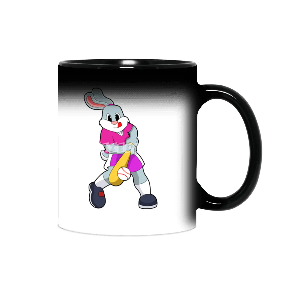 Rabbit at Baseball with Baseball bat Sihirli Kupa