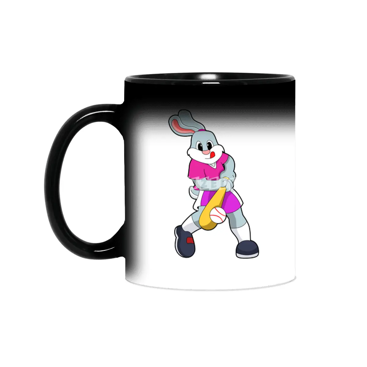 Rabbit at Baseball with Baseball bat Sihirli Kupa