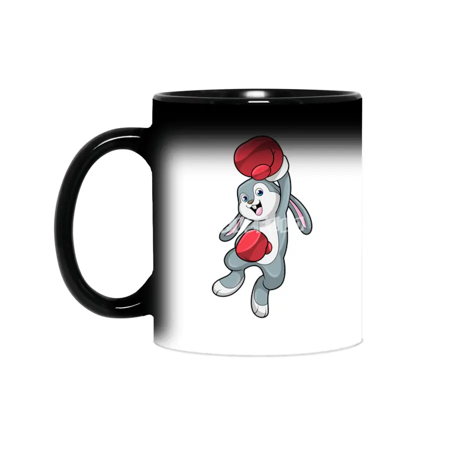 Rabbit at Boxing with Boxing gloves Sihirli Kupa