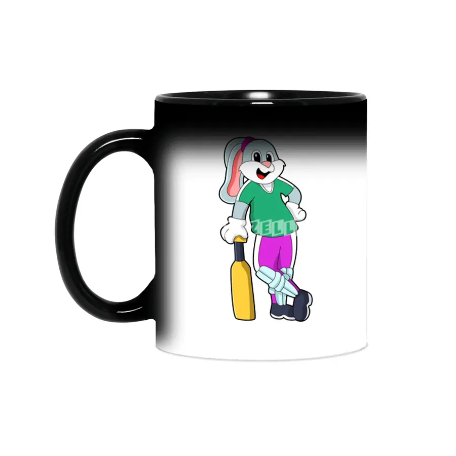 Rabbit at Cricket with Cricket bat Sihirli Kupa