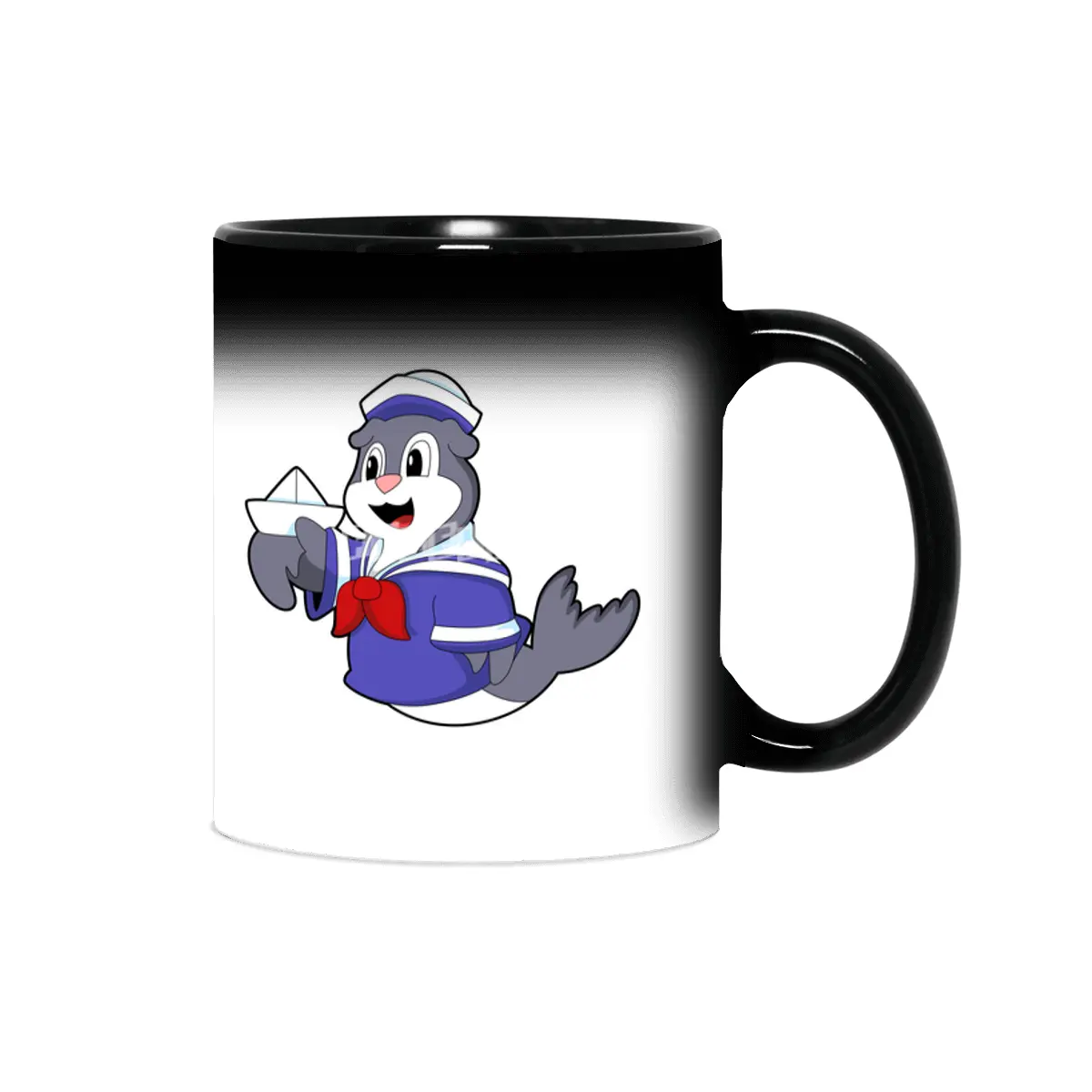 Seal as Sailor with Boat Sihirli Kupa