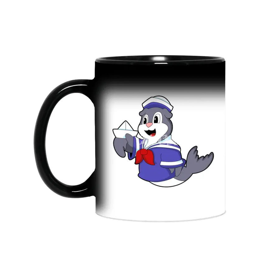 Seal as Sailor with Boat Sihirli Kupa