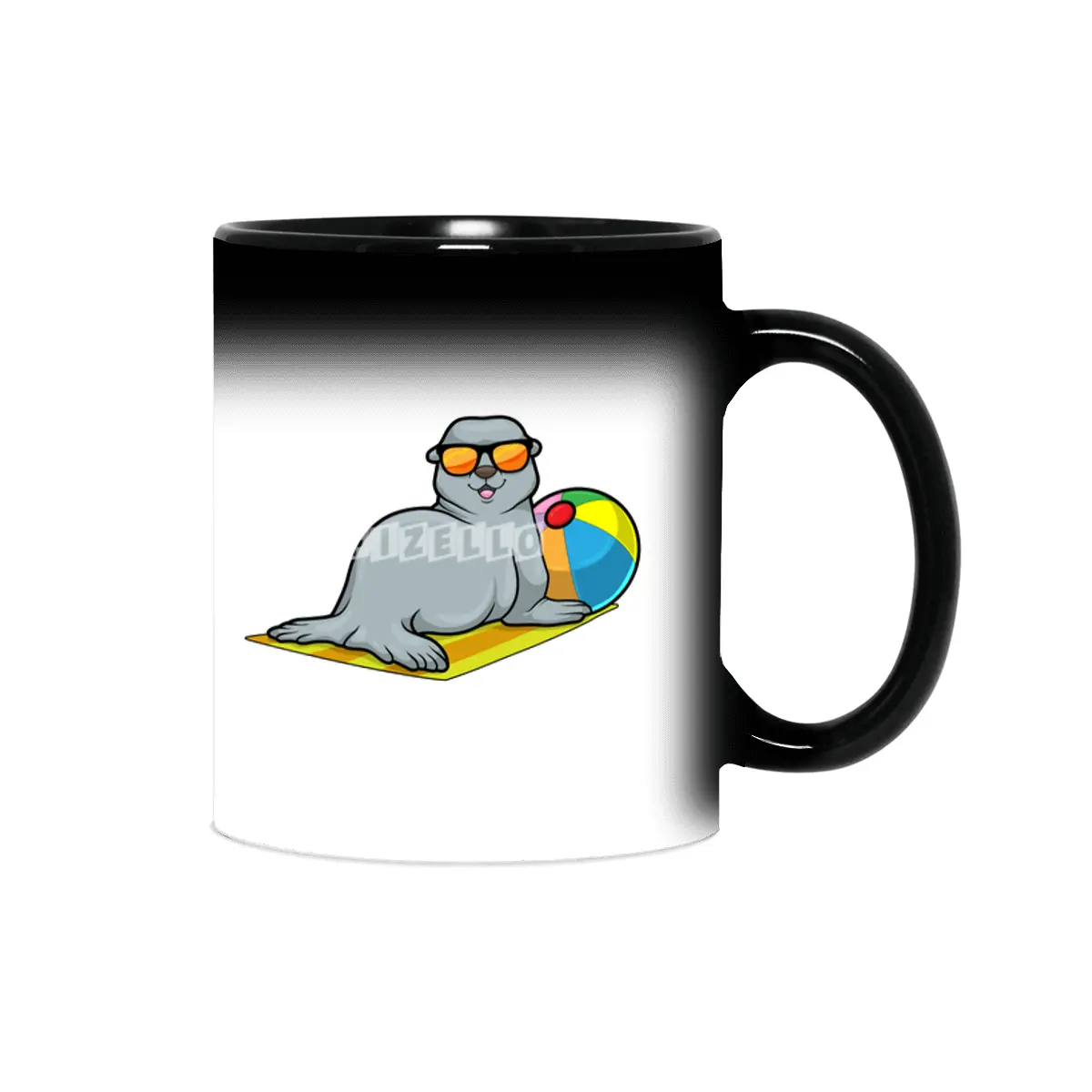 Seal at Sunbathing with Water polo & Sunglasses Sihirli Kupa