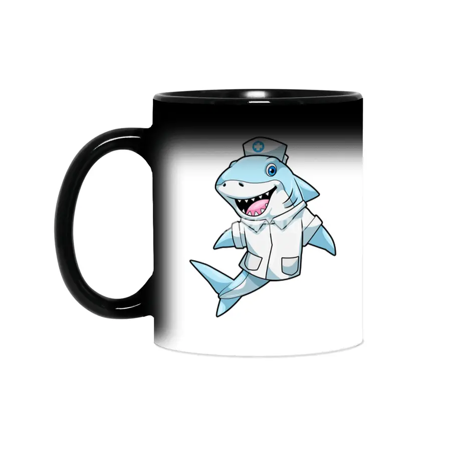 Shark as Nurse with Coat Sihirli Kupa