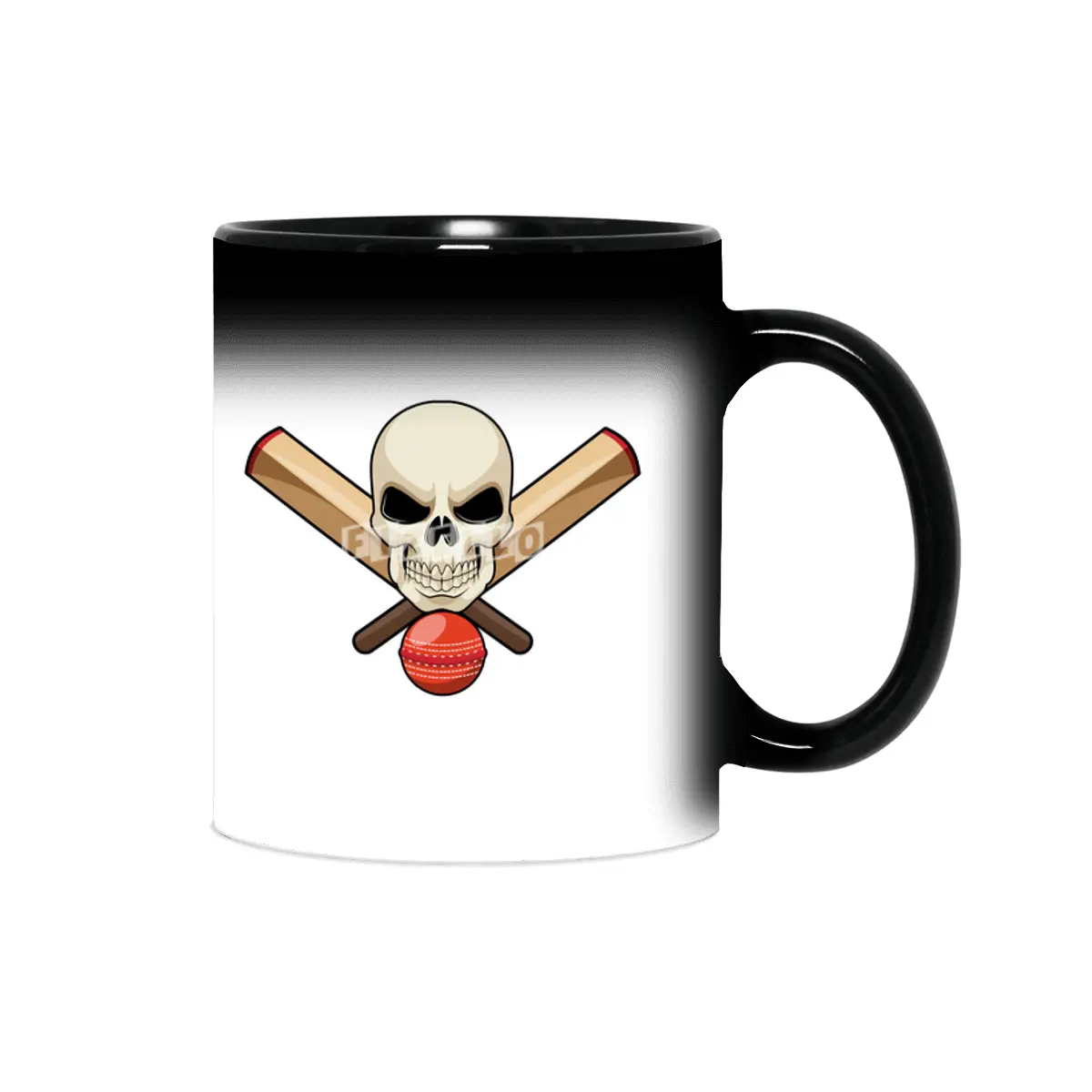 Skull at Cricket with Cricket bat Sihirli Kupa