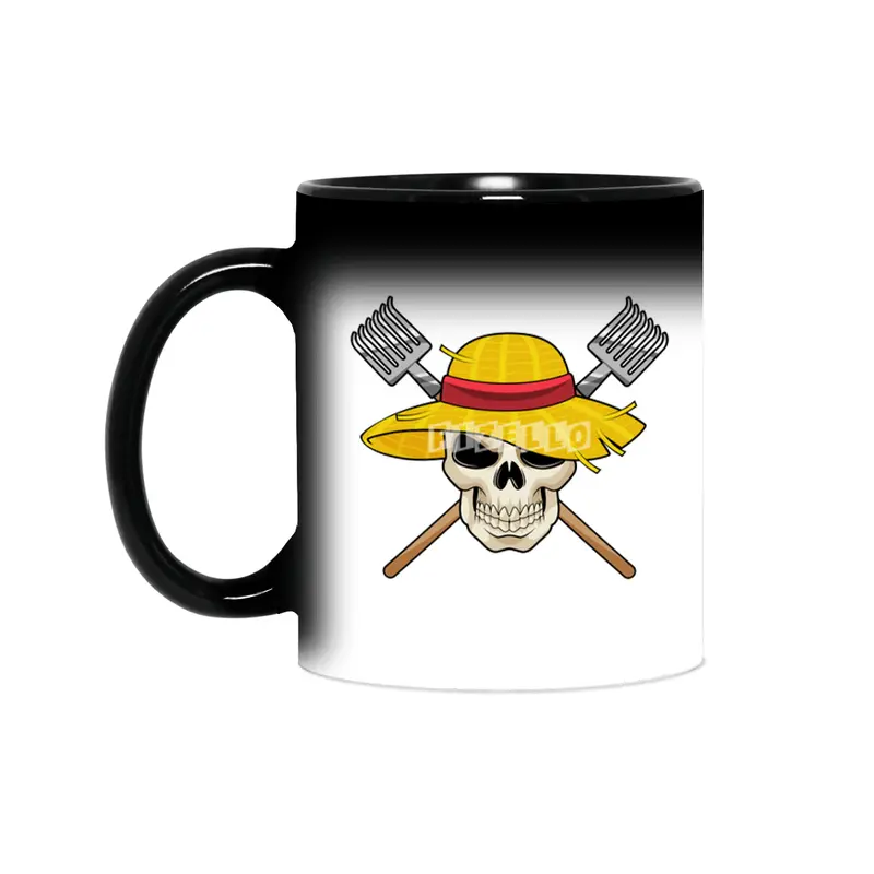 Skull with Hat as Farmer with Rake Sihirli Kupa