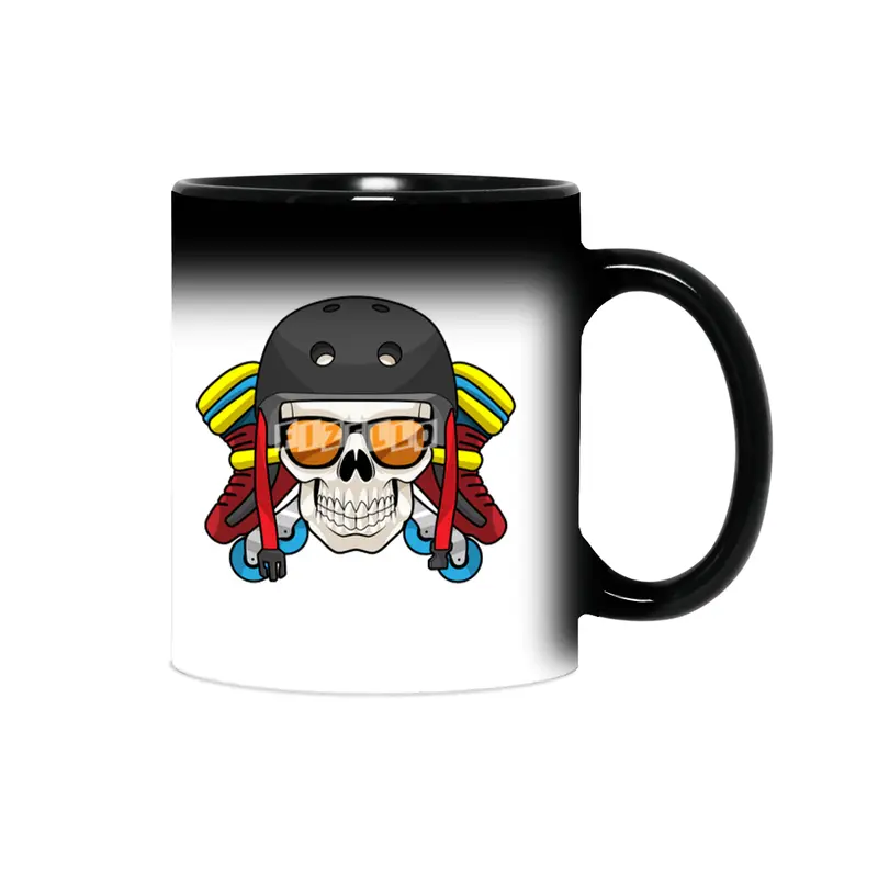 Skull with Sunglasses & Inline skates Sihirli Kupa