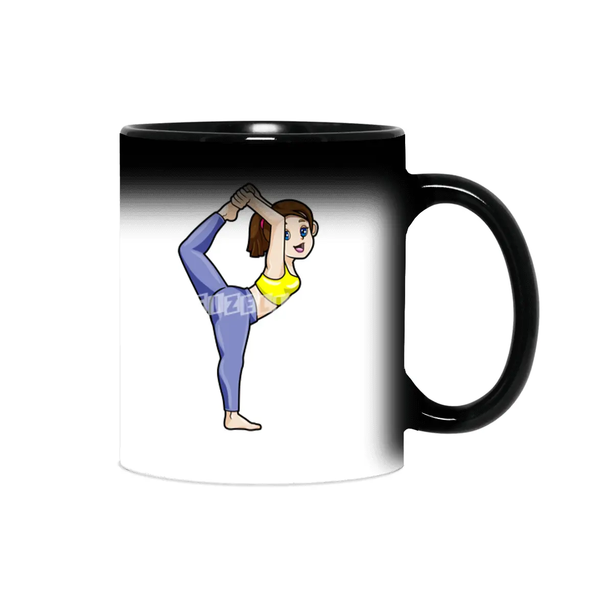 Woman at Yoga Stretching exercises Legs Sihirli Kupa