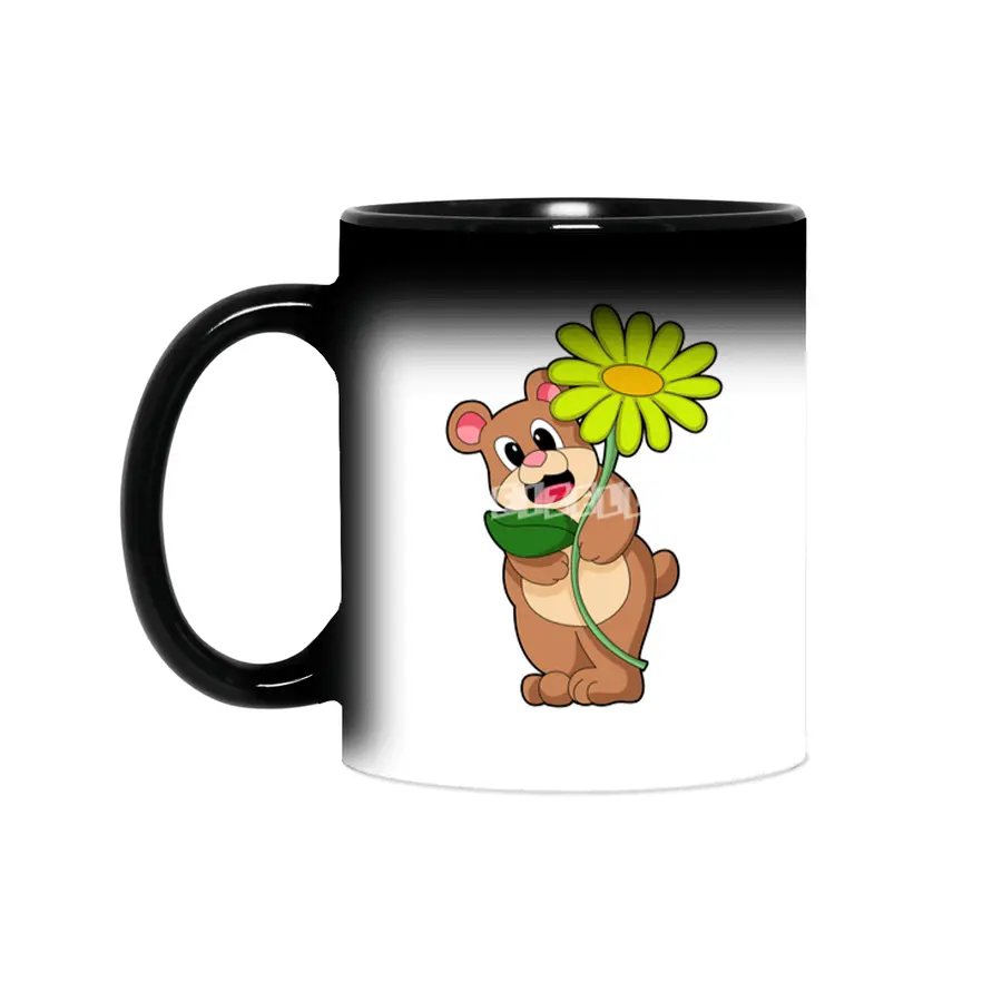 Bear with yellow Flower Sihirli Kupa