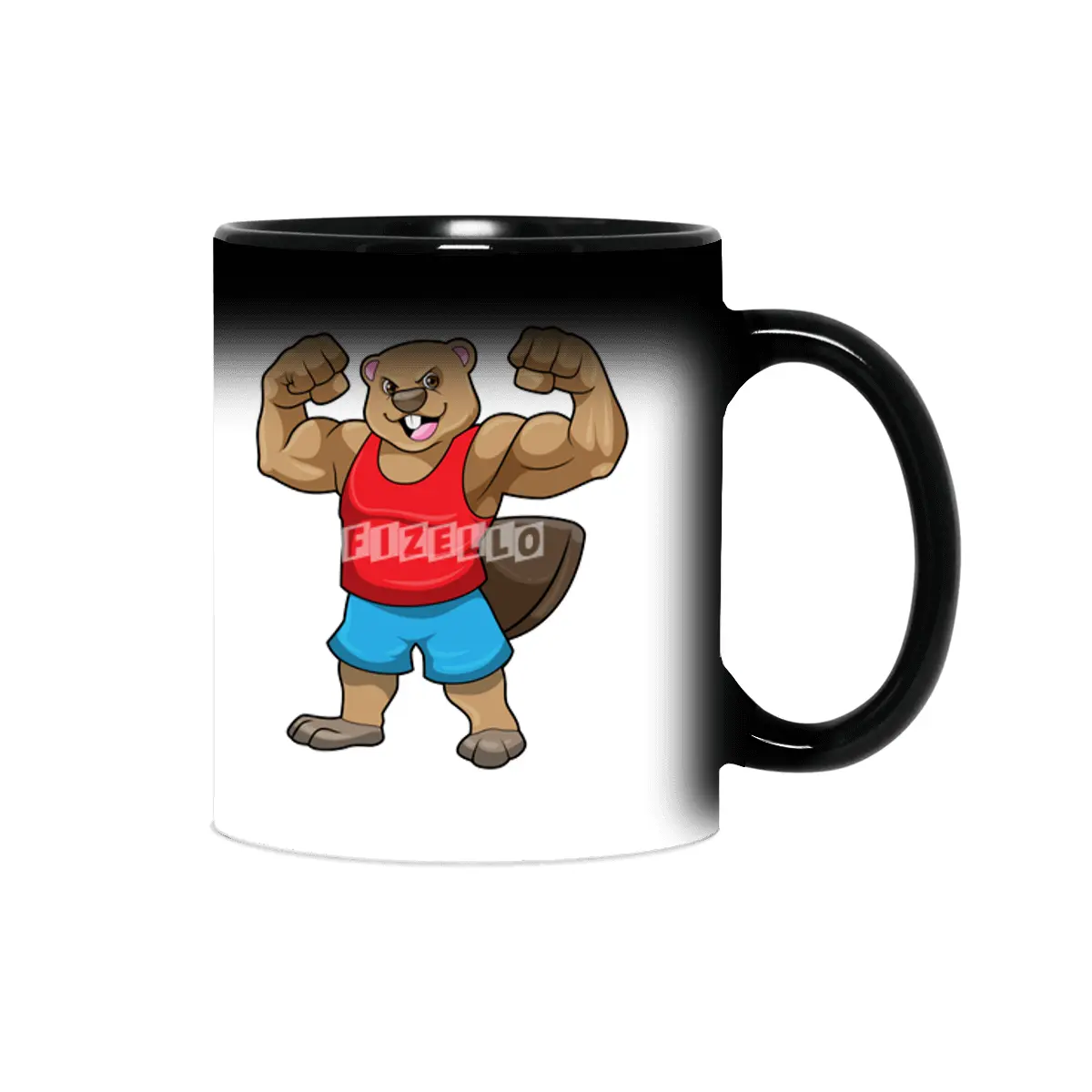 Beaver as Bodybuilder with big Upper arms Sihirli Kupa