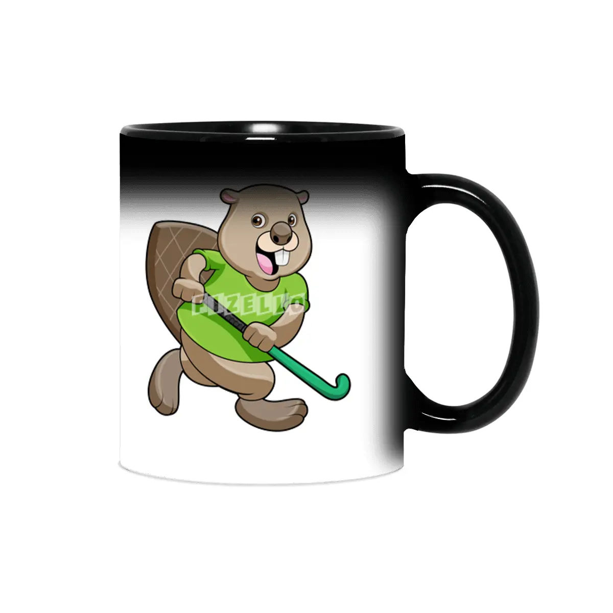 Beaver at Hockey with Hockey bat Sihirli Kupa