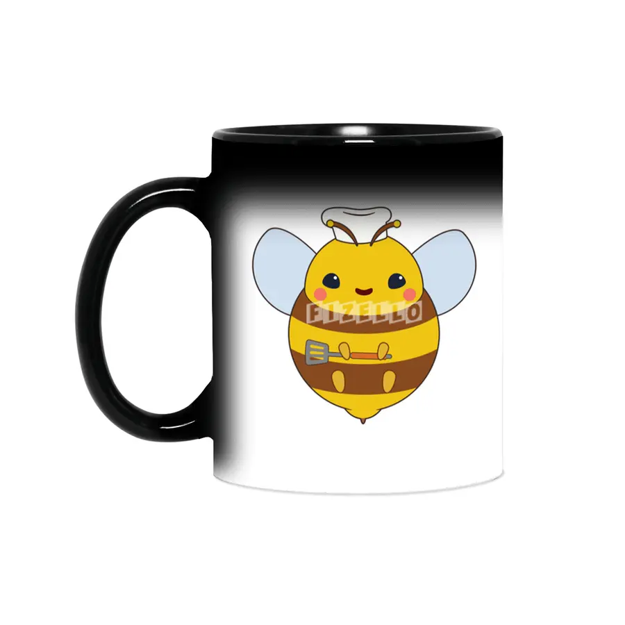 Bee as Cook with Chef's hat & Spatula Sihirli Kupa