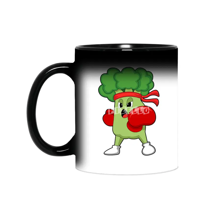 Broccoli at Boxing with Boxing gloves Sihirli Kupa
