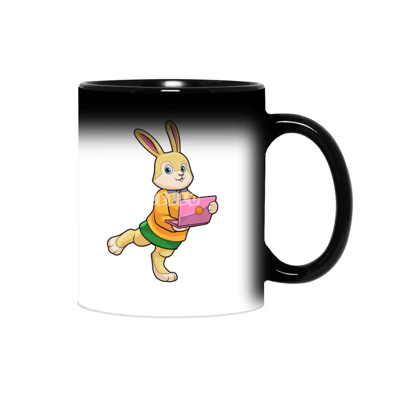 Bunny as Secretary with Laptop Sihirli Kupa