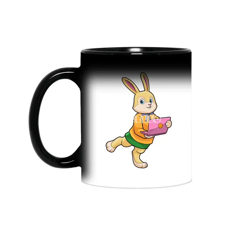 Bunny as Secretary with Laptop Sihirli Kupa