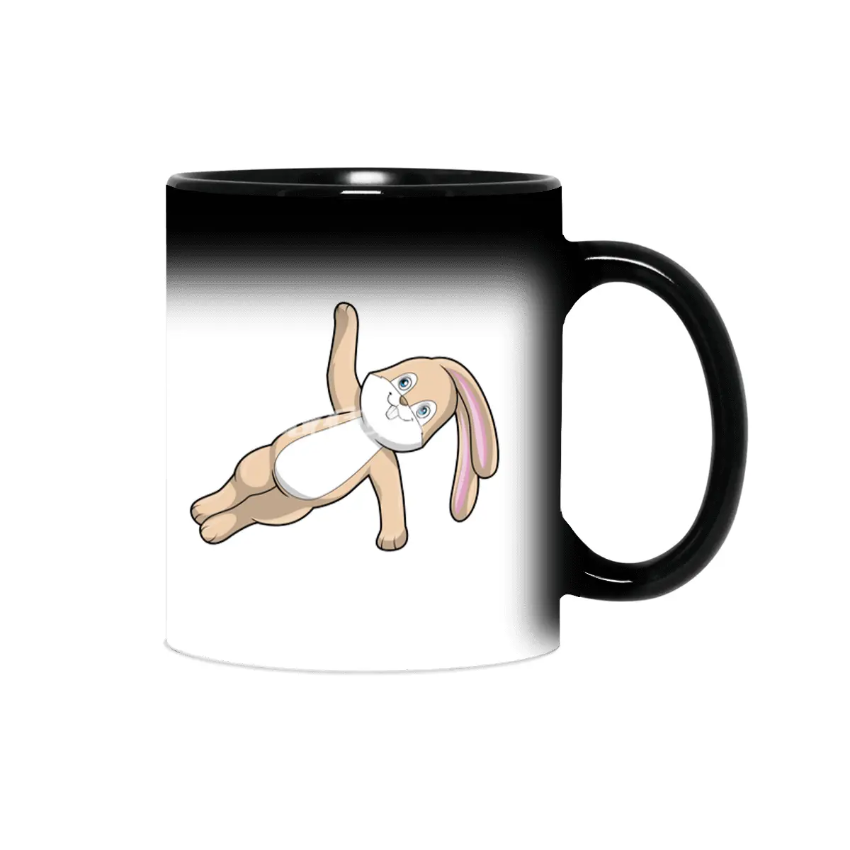 Bunny at Yoga Stretching Sihirli Kupa