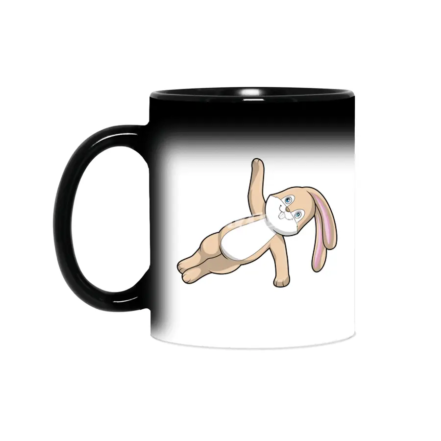 Bunny at Yoga Stretching Sihirli Kupa