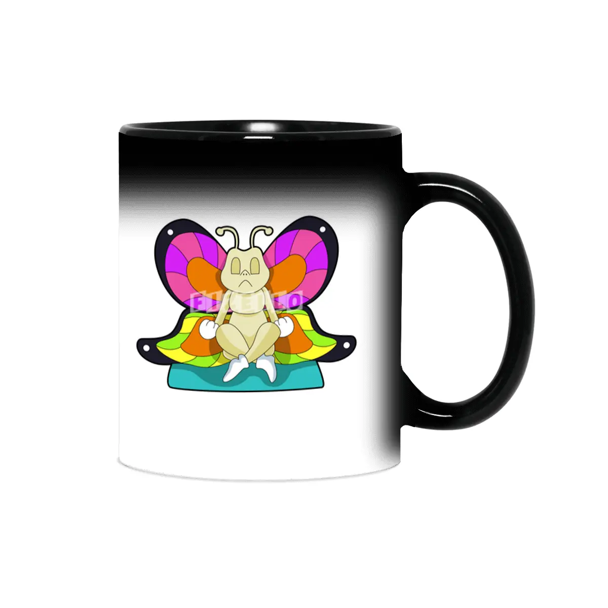 Butterfly at Yoga in Cross-legged Sihirli Kupa