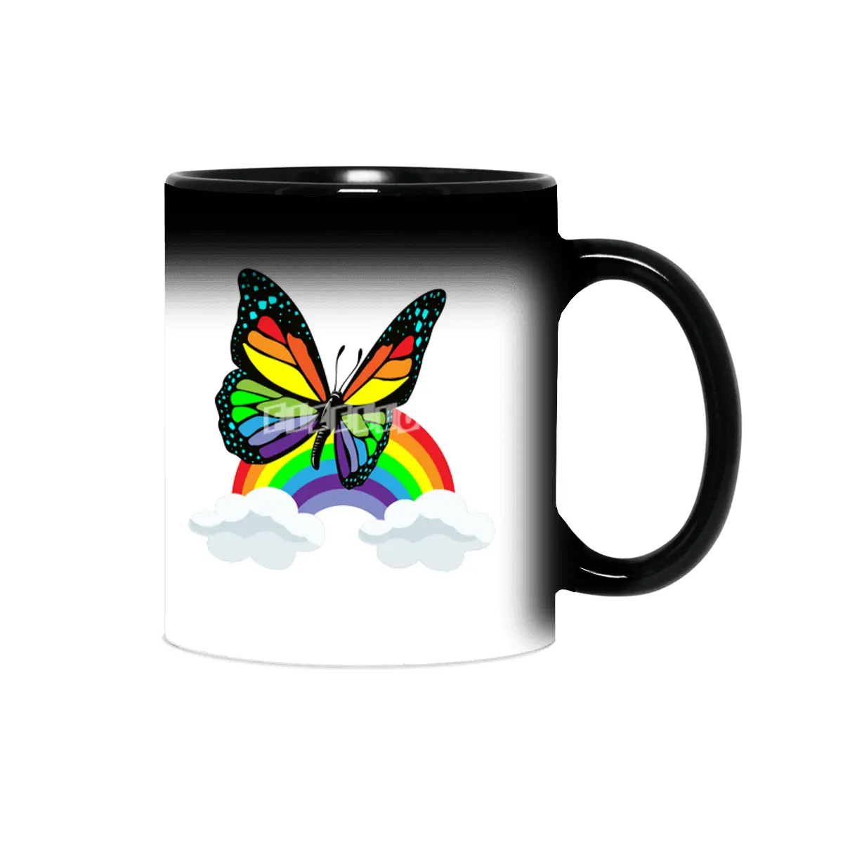 Butterfly with Rainbow Sihirli Kupa