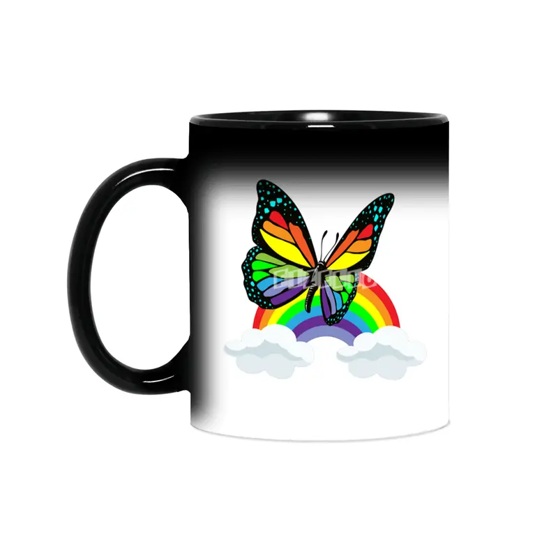 Butterfly with Rainbow Sihirli Kupa