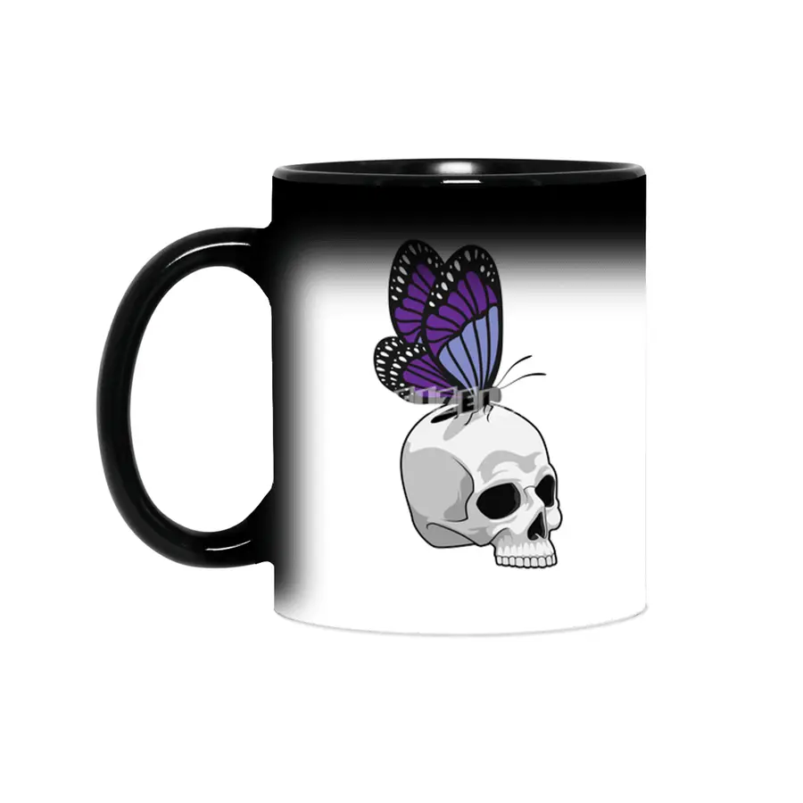 Butterfly with Skull Sihirli Kupa
