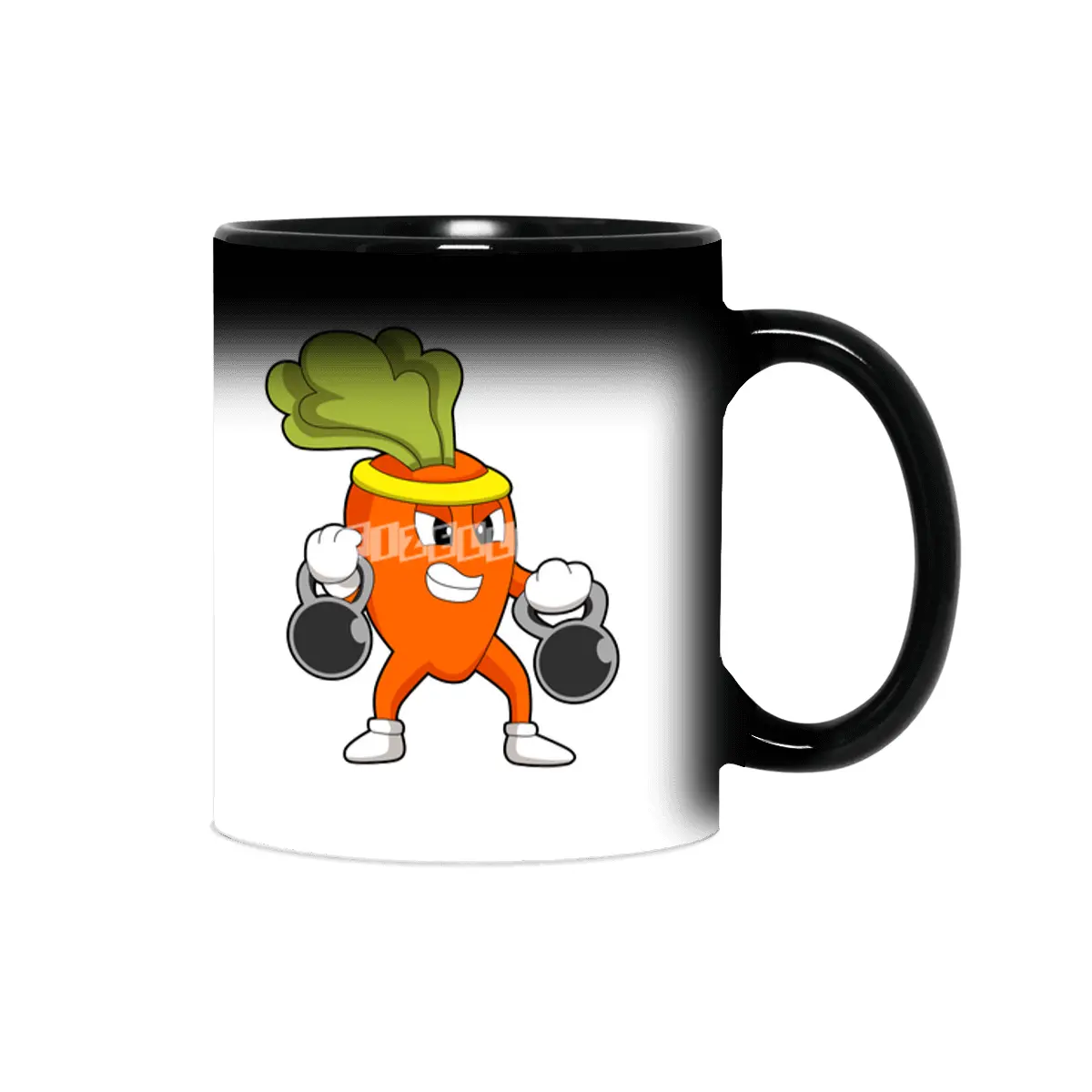 Carrot at Fitness with Dumbbells Sihirli Kupa