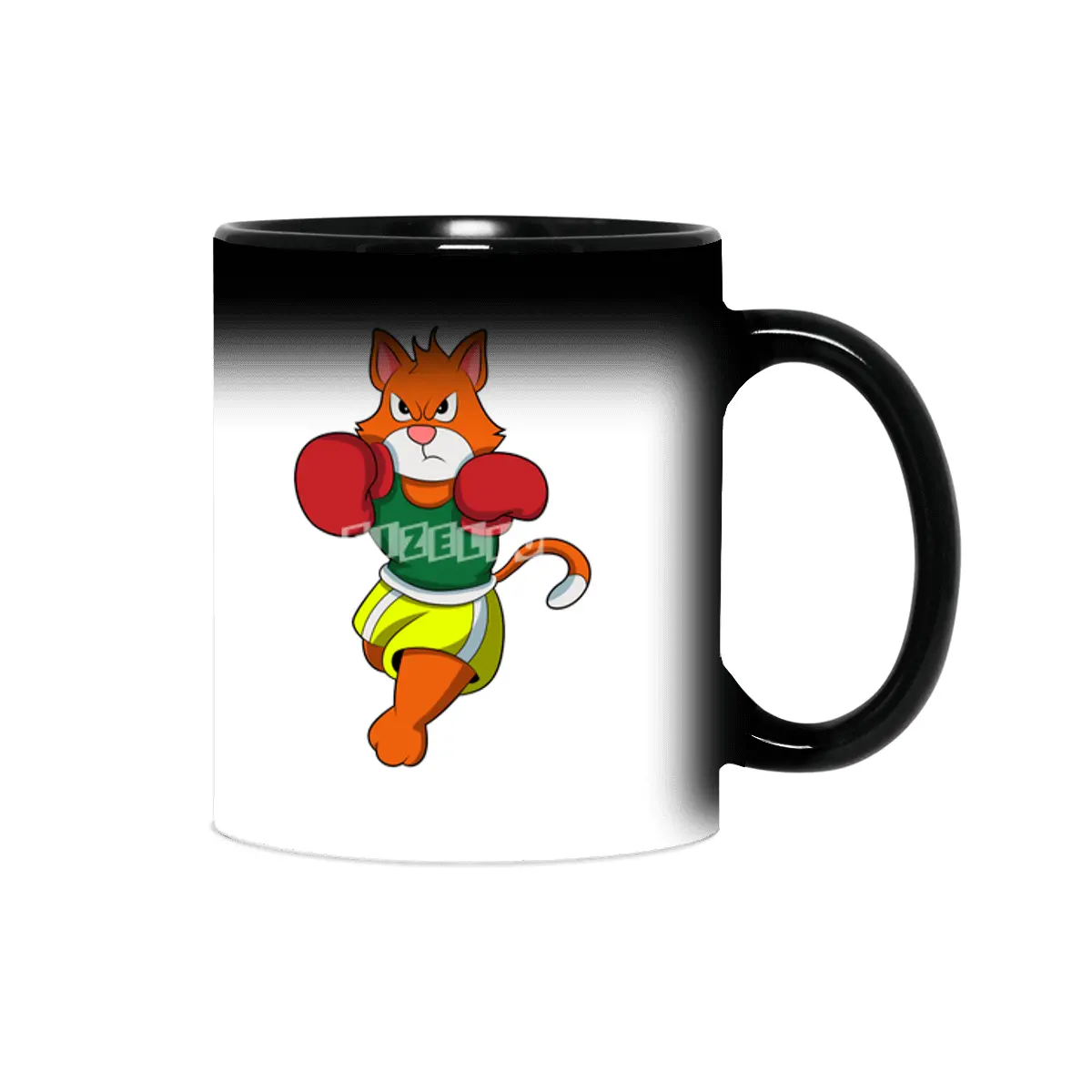 Cat as Boxer with Boxing gloves Sihirli Kupa