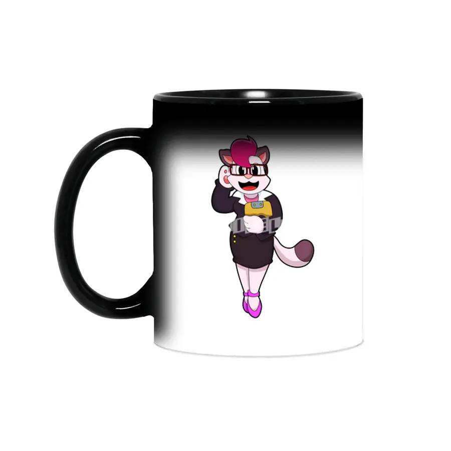 Cat as Secretary with Notepad Sihirli Kupa