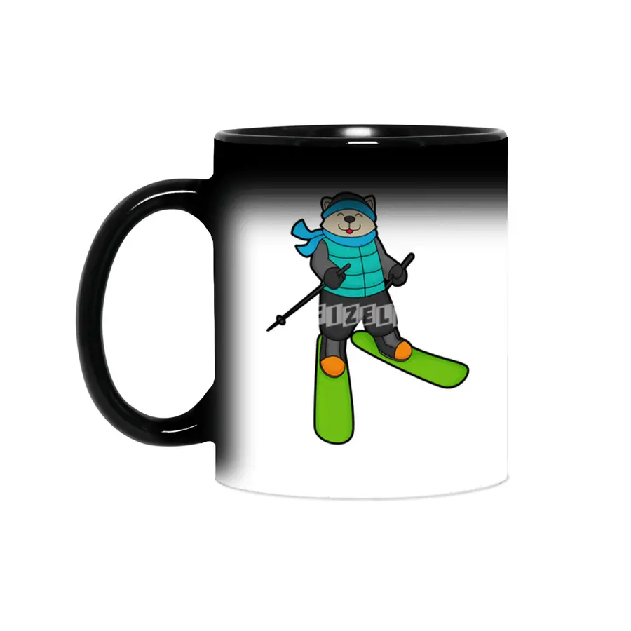 Cat as Skier with Ski Sihirli Kupa