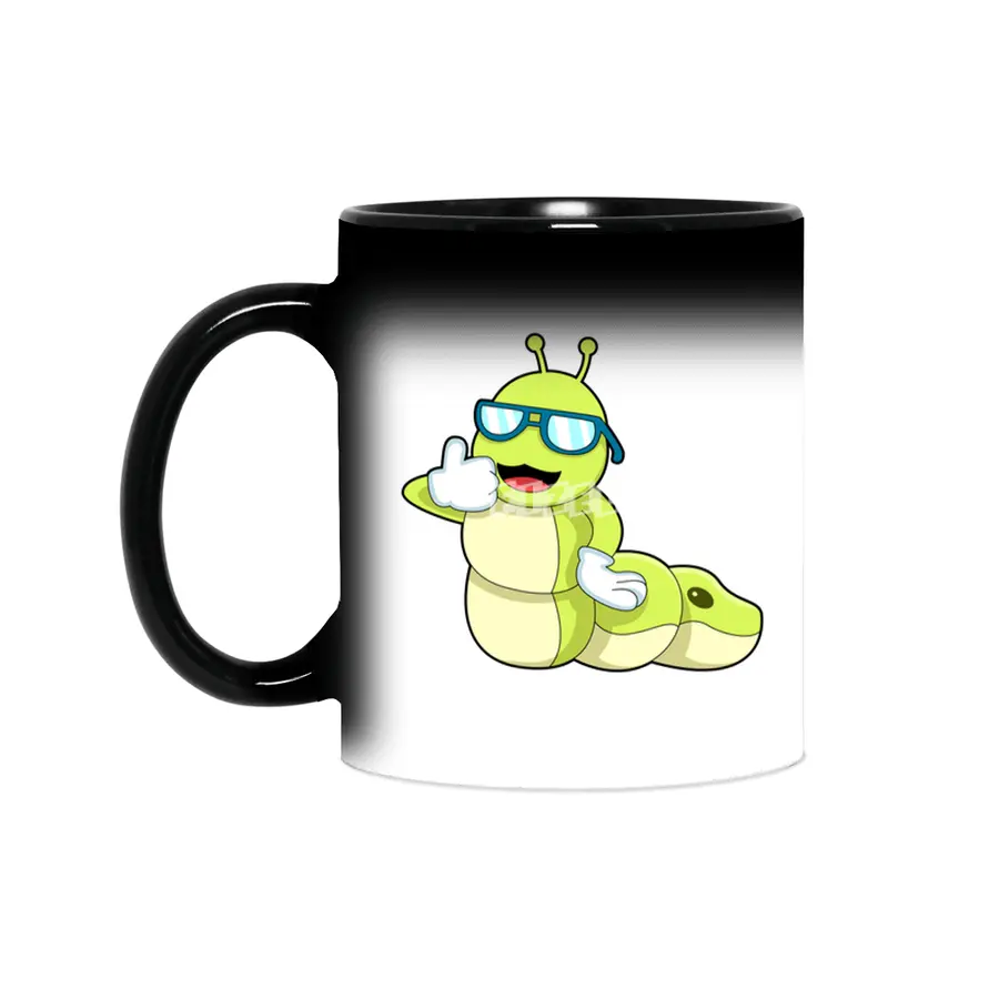 Caterpillar with Glasses Sihirli Kupa