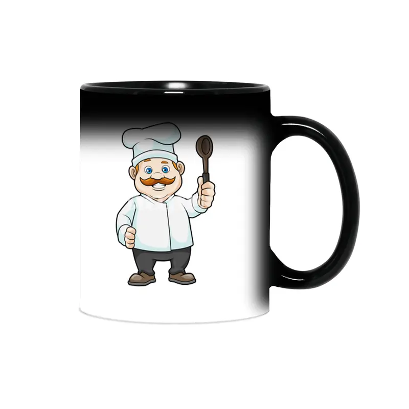 Chef with Chef's hat & Soup spoon Sihirli Kupa