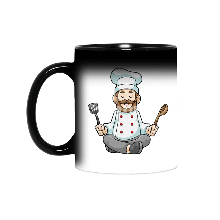 Chef with Cooking apron & Wooden spoon at Yoga Sihirli Kupa