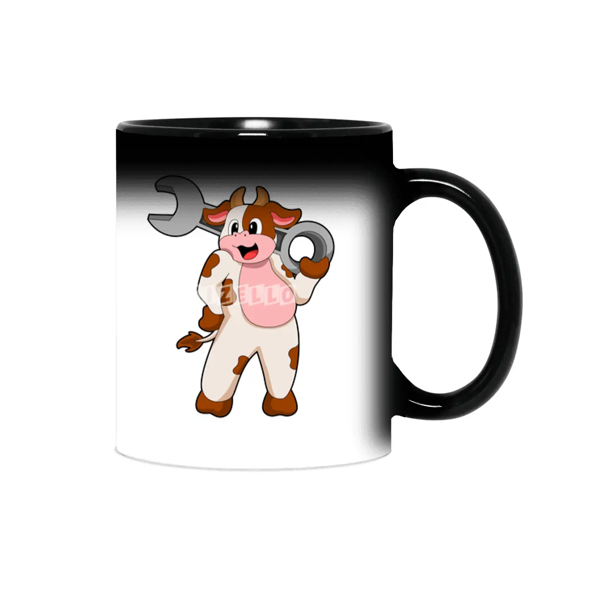 Cow as Mechanic with Wrench Sihirli Kupa