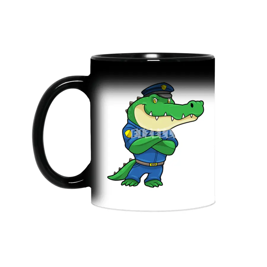 Crocodile as Police officer with Police uniform Sihirli Kupa