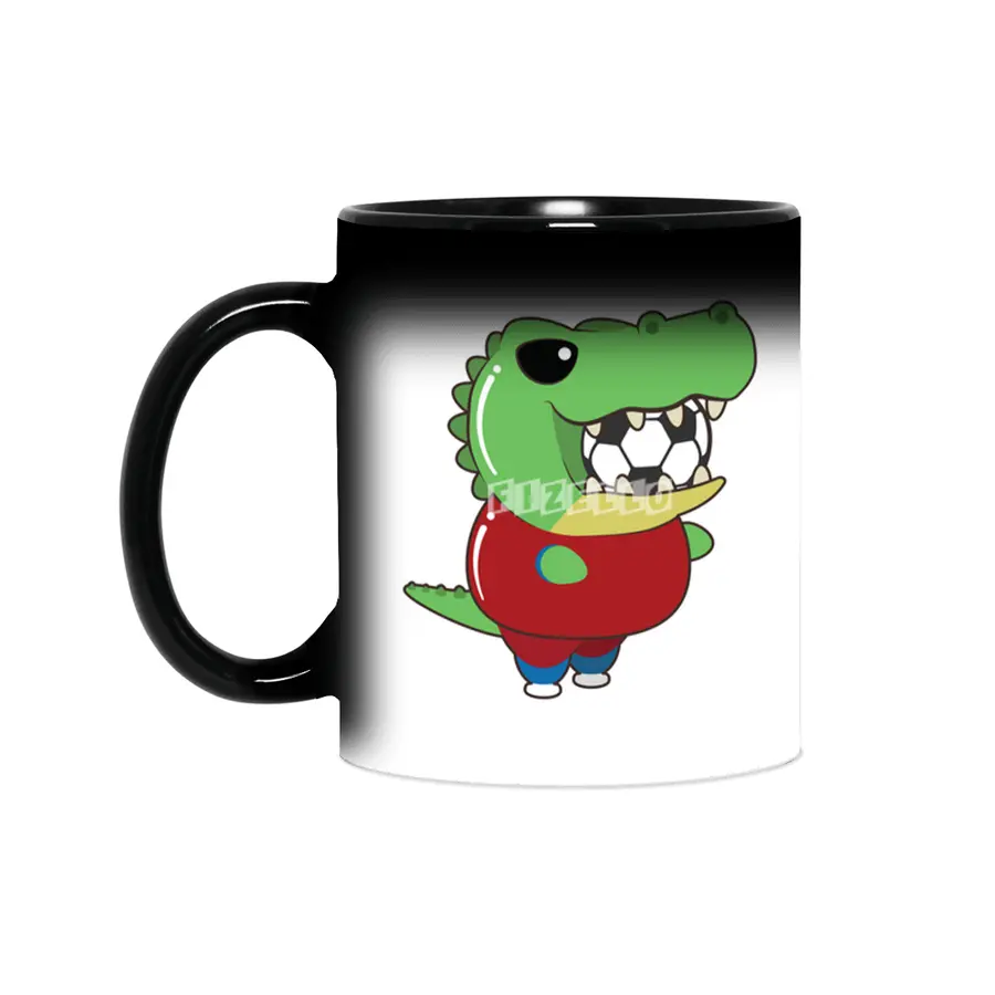 Crocodile as Soccer player with Soccer ball Sihirli Kupa