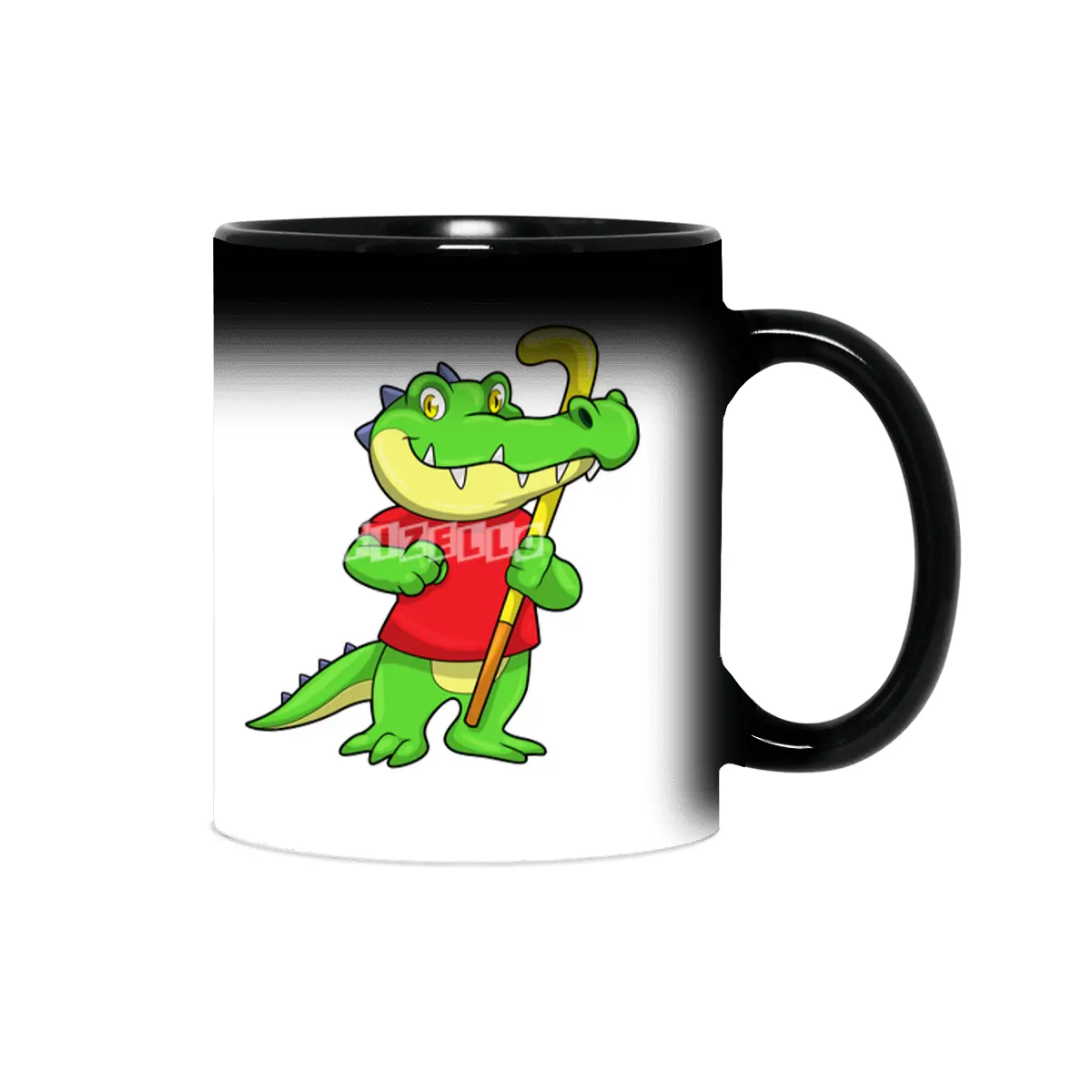 Crocodile at Field hockey with Hockey stick Sihirli Kupa