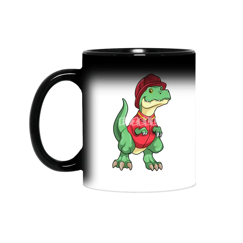 Dinosaur as Firefighter with Fire helmet Sihirli Kupa