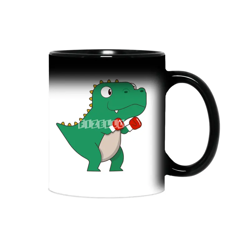Dinosaur at Boxing with Boxing gloves Sihirli Kupa